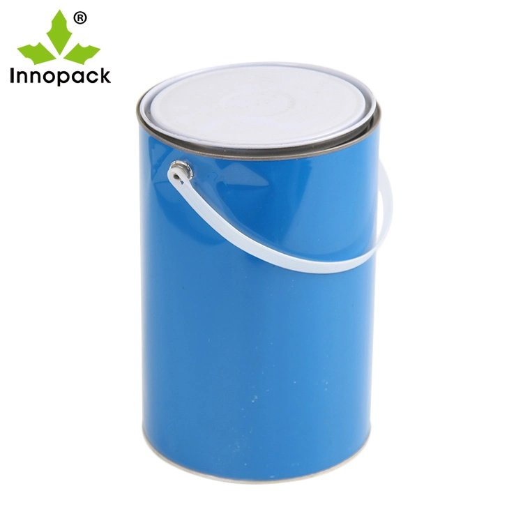 5L PEINTURE argentée de l'emballage d'encre vide peut seau de tambour Baril benne avec bague de verrouillage couvercle