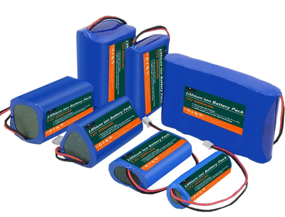 Batteries au lithium 2000mAh 3000mAh Pack de batteries rechargeables Li-ion18650 pour éclairage solaire.