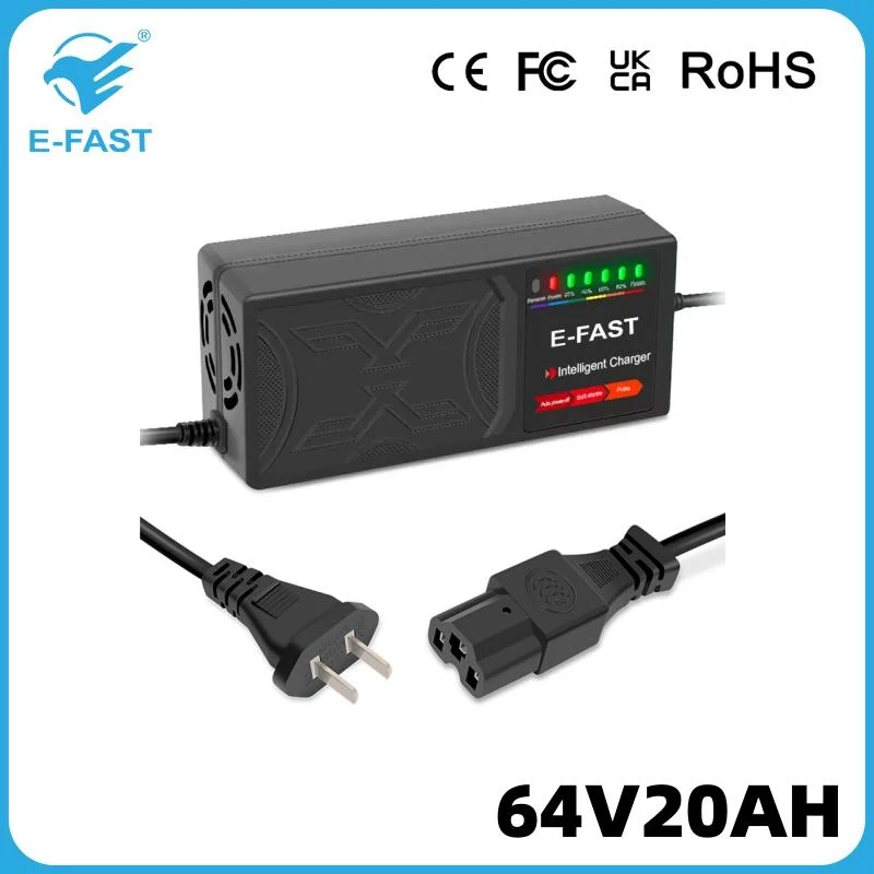 Intelligent Power Display 64V20ah Pulse Lead-Acid Electric Car Motorcycle Battery Charger