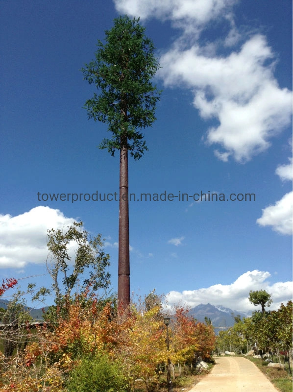 Camouflage Tree Antenna Cover and Supports for Telecom