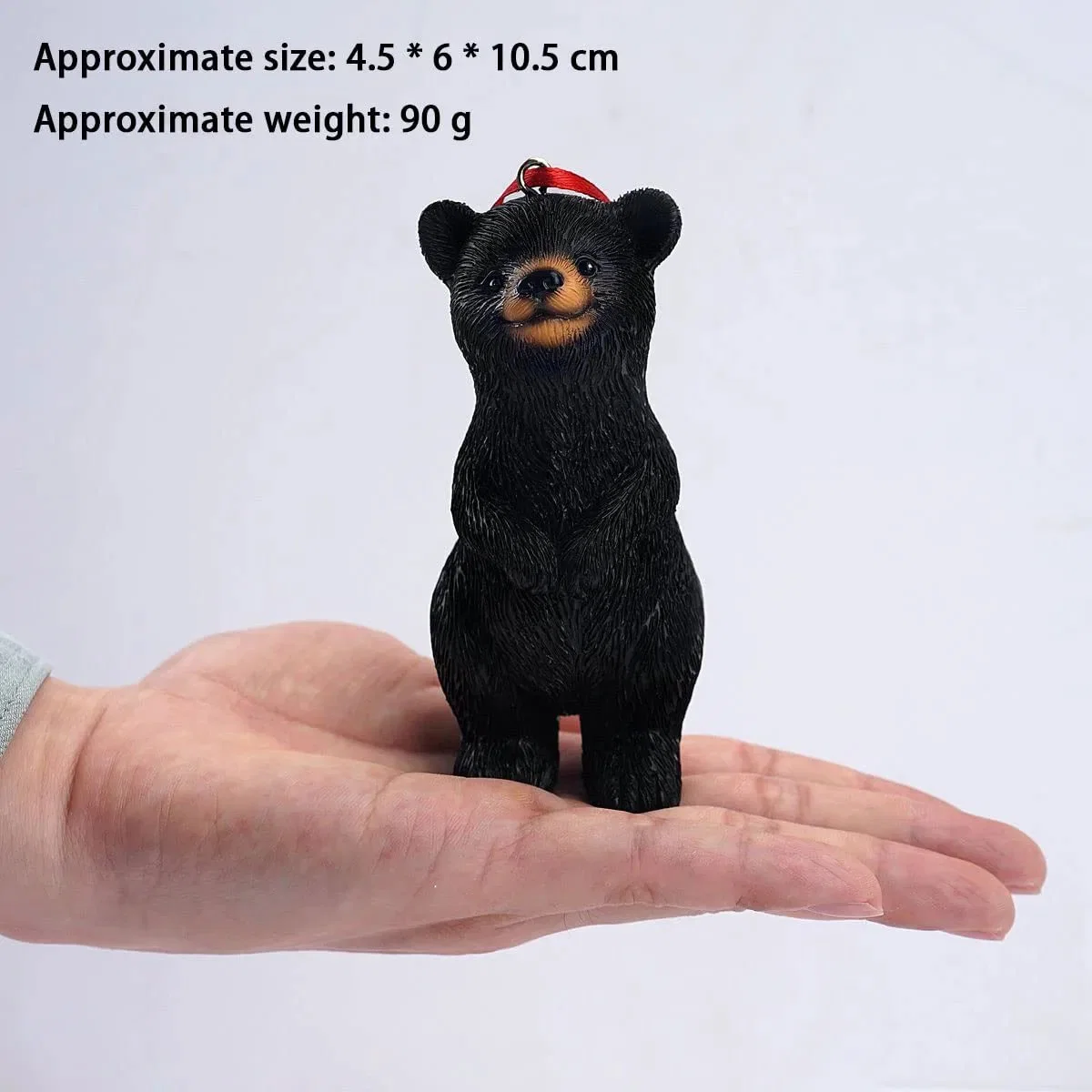 Black Bear Statue Hanging Animal Figurine for Christmas Tree Decor