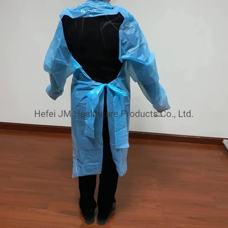 Lab Industry Protective Apron Disposable CPE/PE Gown for Hospital Use