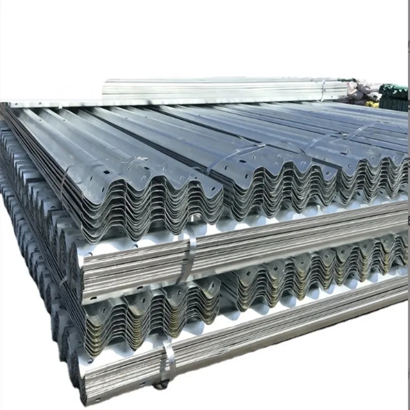 Roadway Safety W Beam Steel Crash Barrier Hot Dipped Galvanized Highway Guardrail