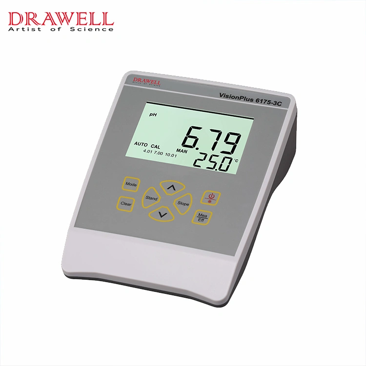 Medidor de pH de pH para teste de temperatura de TDS (condutividade ORP) de salinidade de pH 6175 Medidor digital de pH de bancada para solo