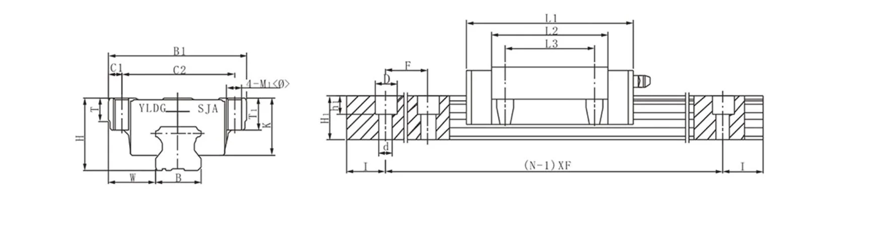 Kgg Roller Linear Motion Guideway Rail with High Efficiency Kll Series