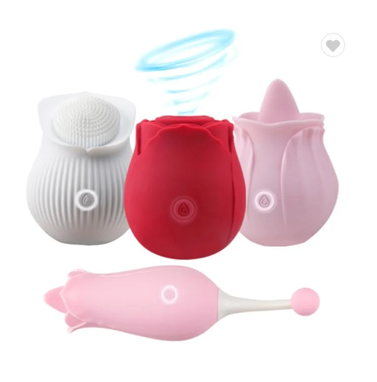 Manufacturer Red Rose Vibrator in Sex Products Women Toy for Woman Blue Rose Petals Sucker Clitoral Sucking