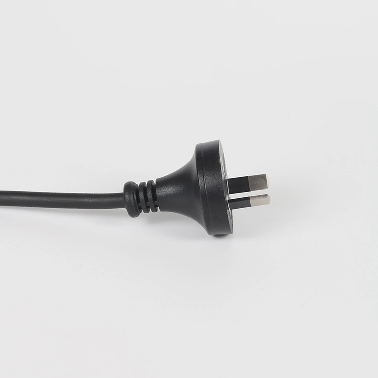 SAA Rcm Approved Australasian I Type Plug 10A 250V 2 Pin Power Cord Match to PVC Flexible Cord H03VV-F 2X0.75mm&sup2;