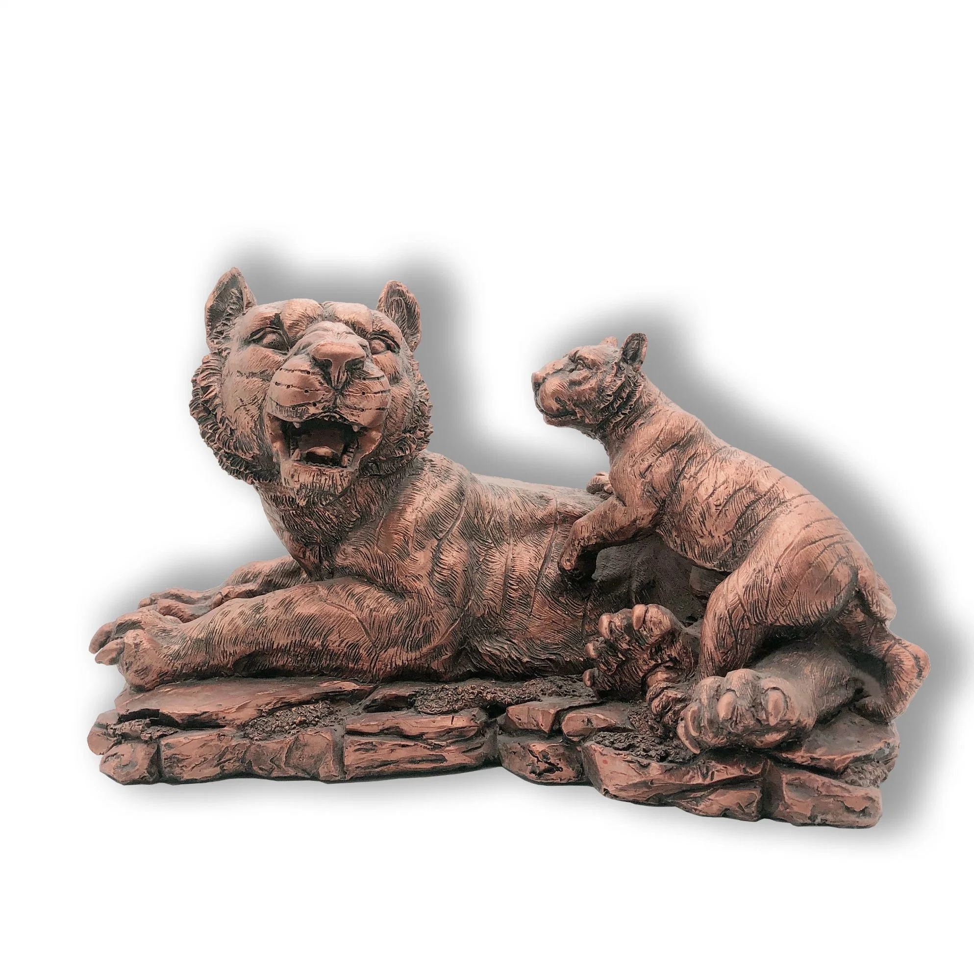 High Quality Custom Tabletop Resin Bronze Tiger Souvenir or Decoration Home Supply