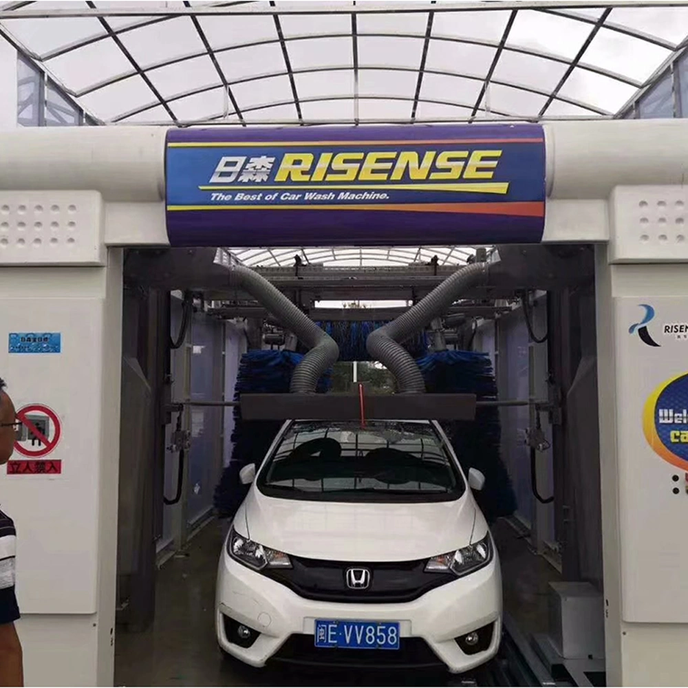 qingdao risense túnel automático completo equipo de lavado de coches 7 cepillos en venta