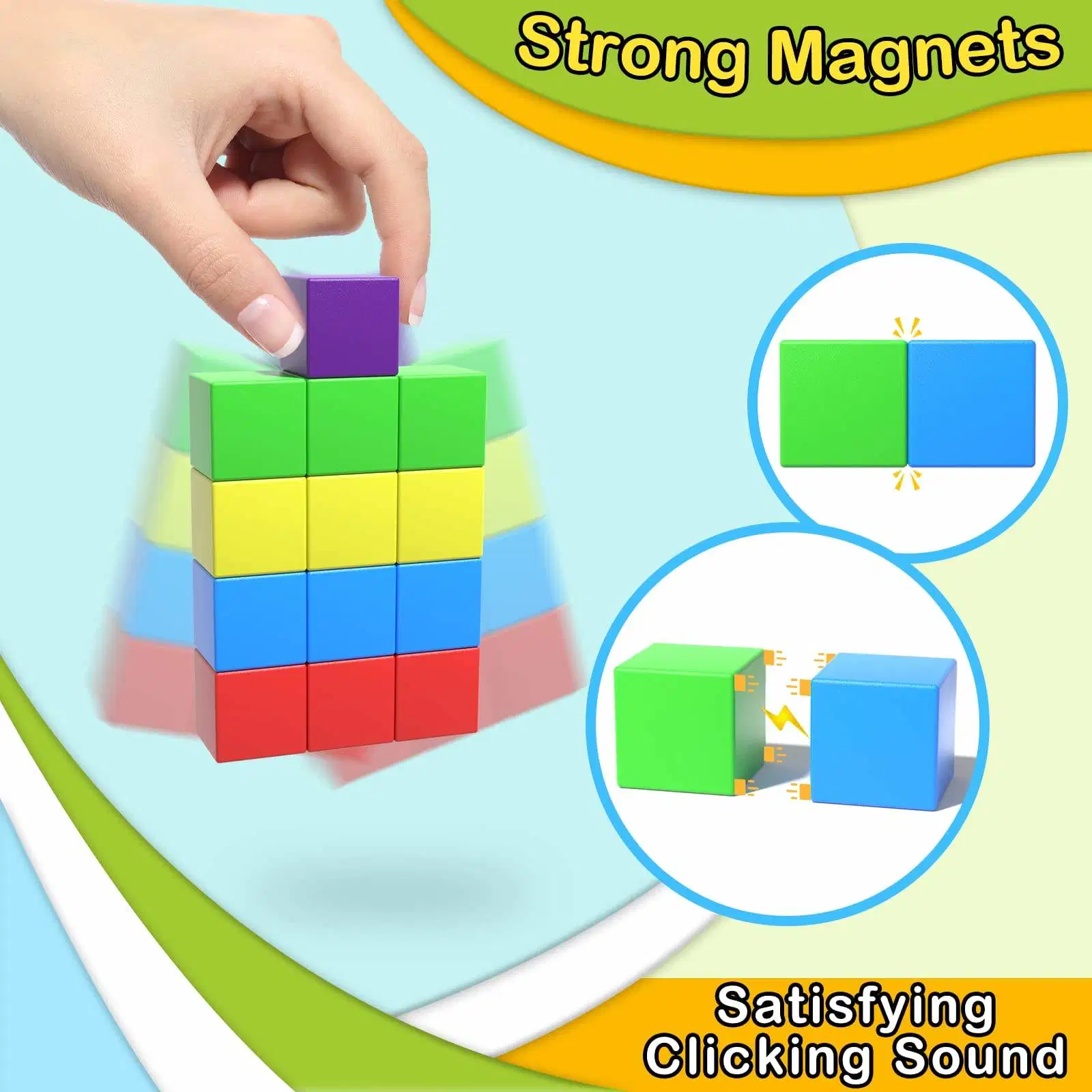 Factory Magnetic Cubes Early Childhood Educational Creation Toy