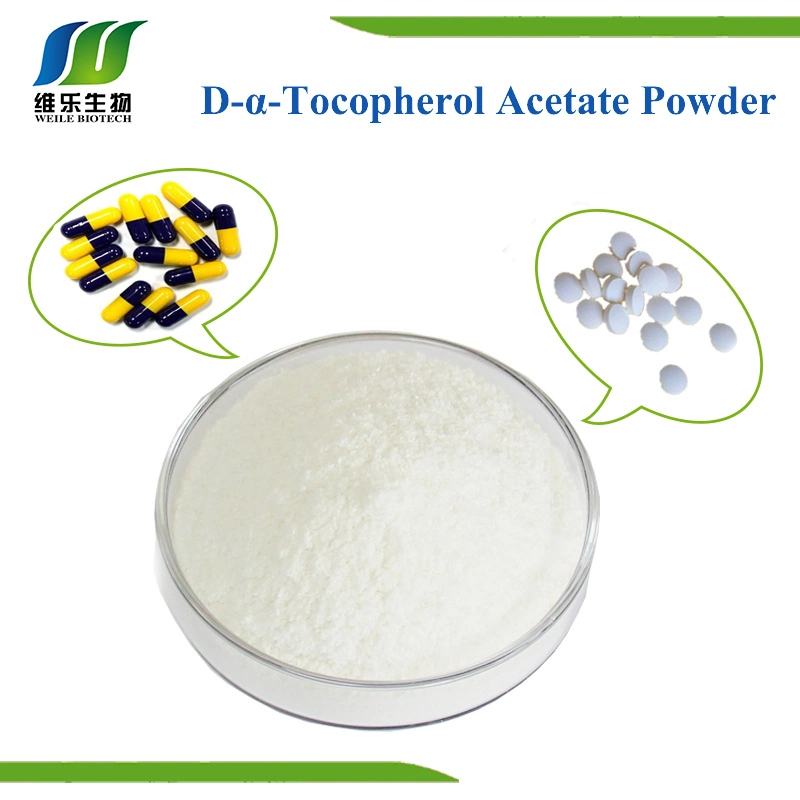 D-Alpha-Tocopheryl Acetate порошок / Natural V E700iu/950iu порошковое сырье Бесплатная пробная пробная проба