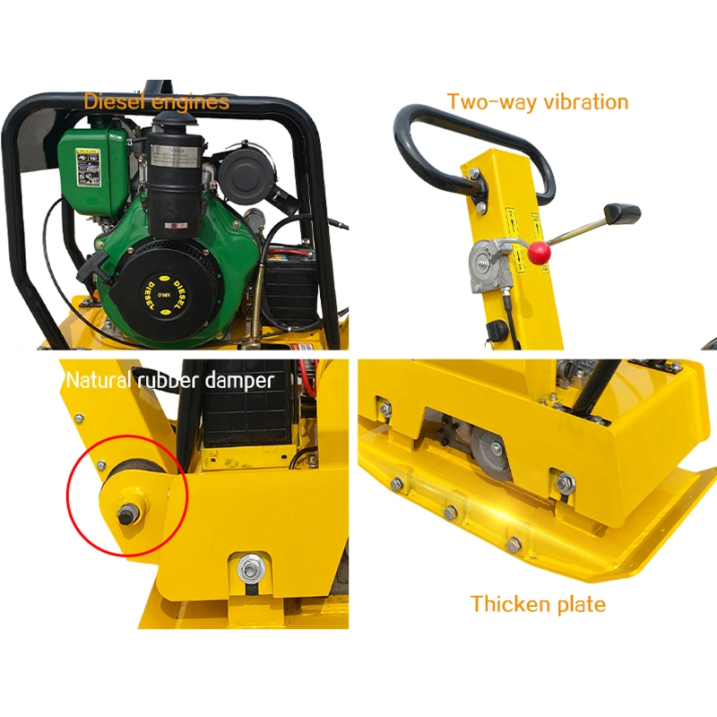 motor diésel de la tierra vibrante calle Changfa compacto reversible Compactador