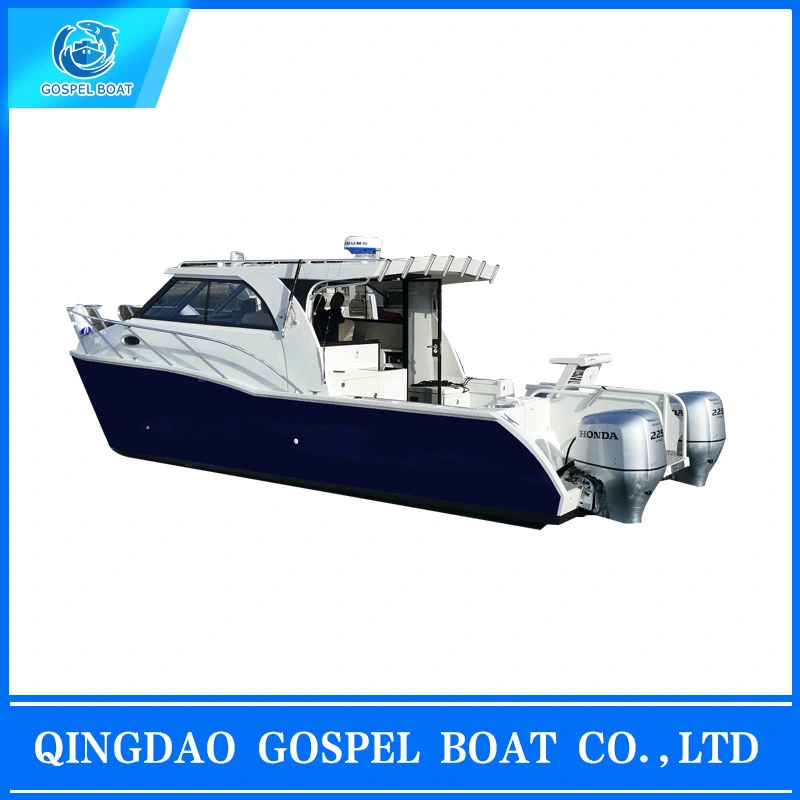 8m Twin Engine High Speed Catamaran Aluminum Boat for Fishing