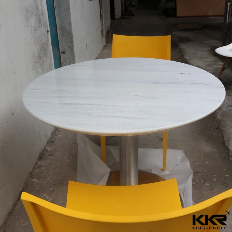 Round Stone Solid Surface Custom Made Marble Dining Tables