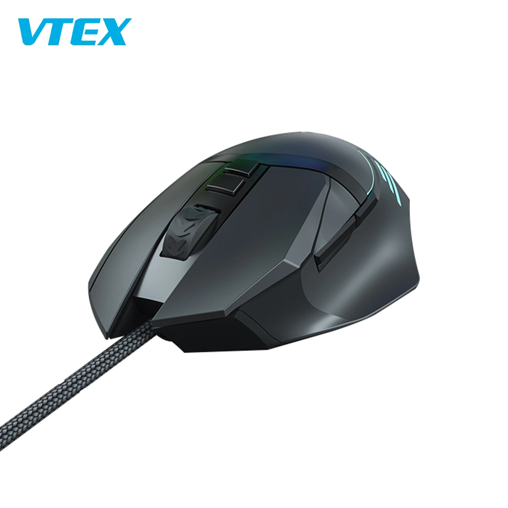 Professional competitivo do Rato ergonómico mecânica óptica RGB 6 velocidade comutável 8D para jogos com fio Mouse