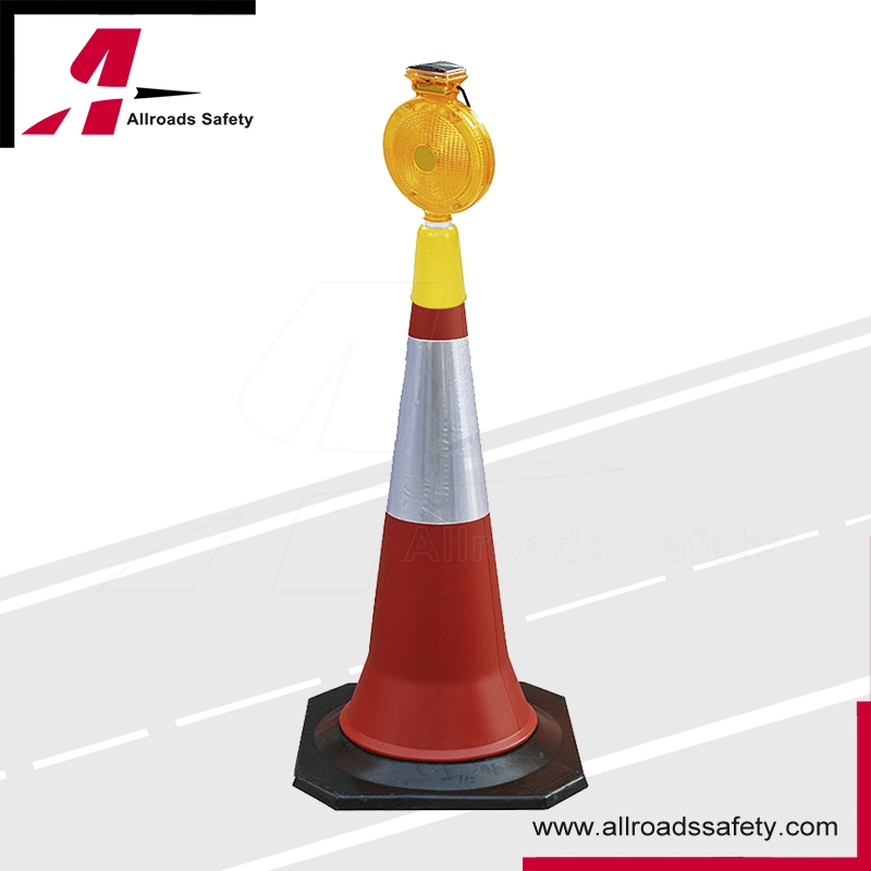 Solar Power LED Traffic Barrier Safety Warning Signal Light for Traffic Cone