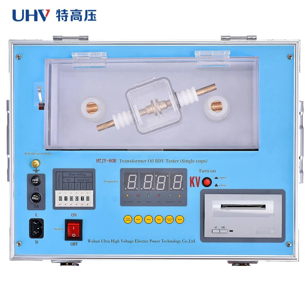 Htjy-80b 80kv Transformer Oil Bdv Tester Auto Dielectric Strength Testing Machine