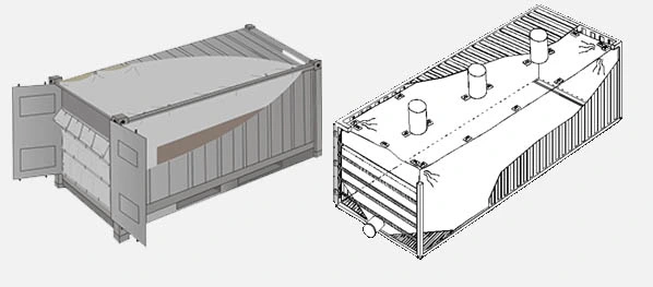 Container Liner PP Woven Liner for Trans-Ocean Shipment Package Container 40/20FT Factory Supply Electrostatic Dissipative FIBC Type C Bulk Bags Amazing Quality