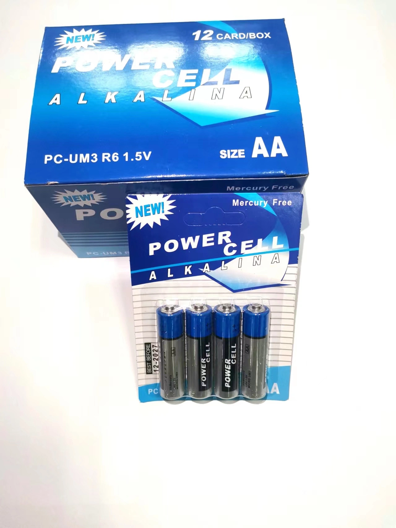 Батарея из углеродного цинка AAA R03 UM-4 1,5 в Powercell, 4 ШТ. Упаковка блистерных карт сухой батарейный отсек для бытовой электроники/ Дистанционное управление/Бытовая электроника
