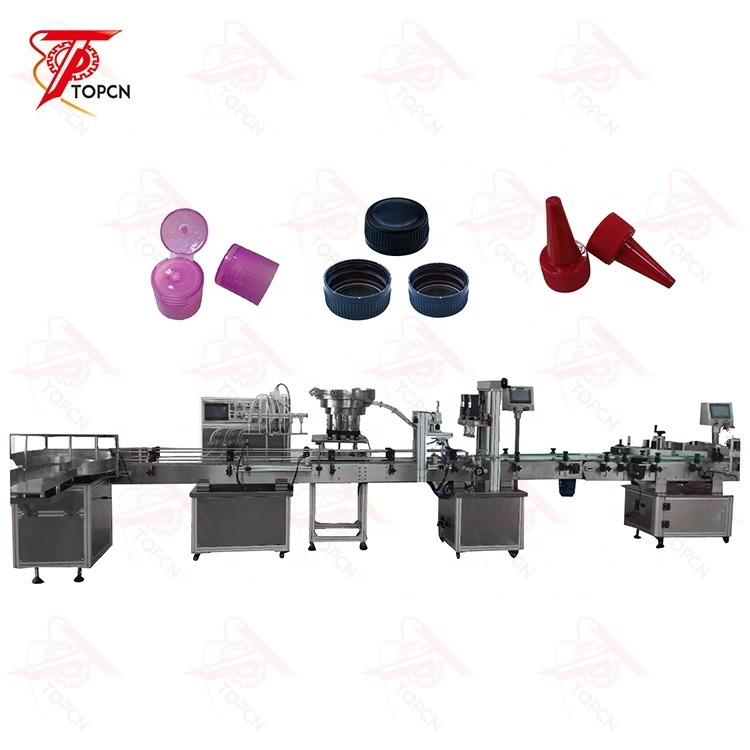 Top Plastic Cap Cosmetic Automatic Screw Bottle Capping Machine