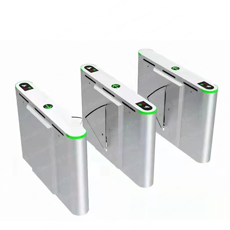 Square BRT Station Wing Turnstiles Gates 304 Brushed Stainless Steel Event Ticketing System Flap Barrier Doors Module