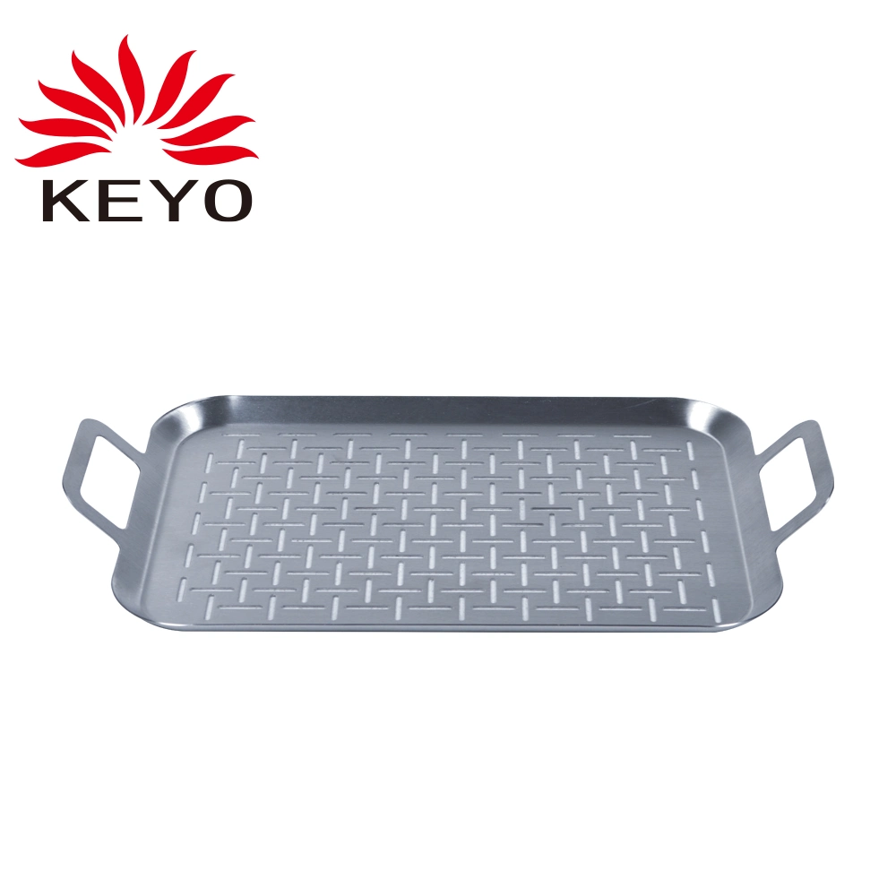 Outils de Barbecue Grill Pan en acier inoxydable 430