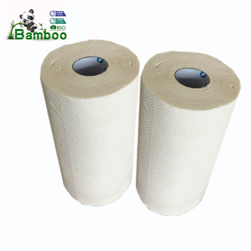 OEM Bleached 2 Ply Soft Bamboo Paper Towel Household Bamboo Kitchen Paper Towel