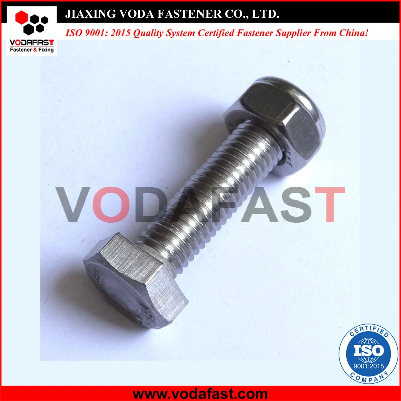 Vodafast ISO 4017 DIN 933 Hexagon Head Bolts with Lock Nut DIN 985 Stainless Steel A2-70