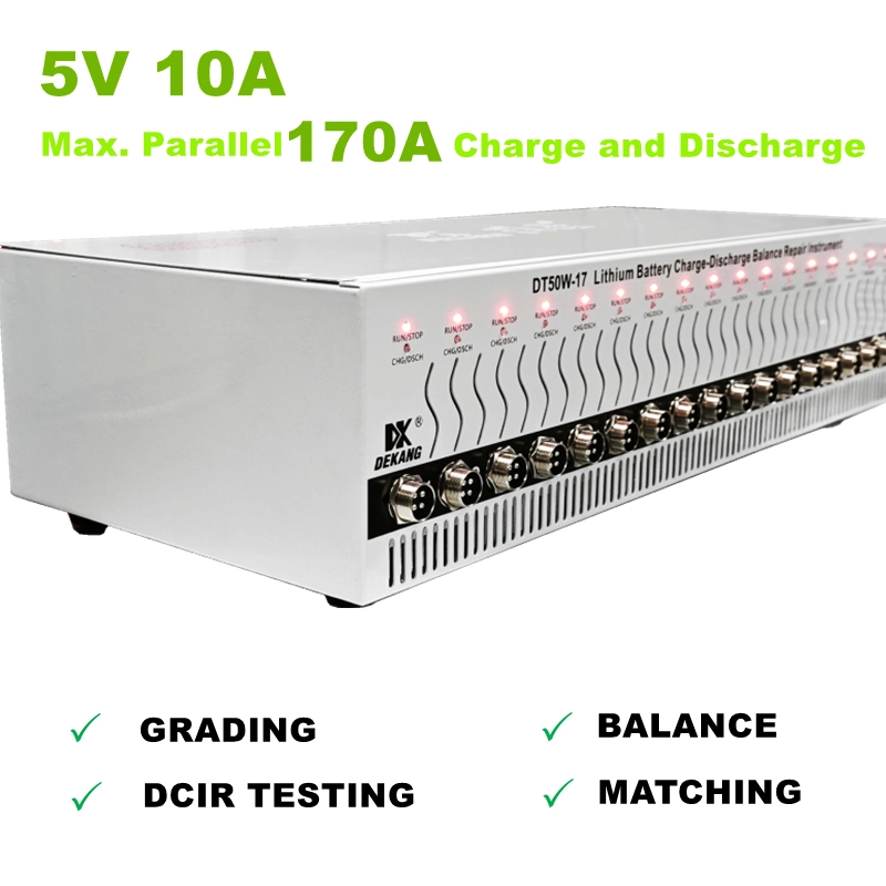 LiFePO4 Nca Ncm Batterie au lithium Auto Cyle Charge et Décharge Testeur d'analyse de classement de capacité 5V 10A Prend en charge un courant maximal en parallèle de 170A