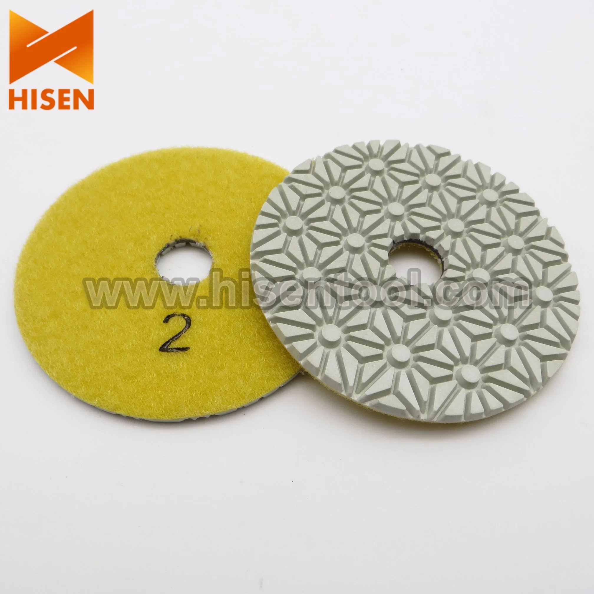 3 étapes Premium 100mm Diamond Polishing Pads humide pour le Granite