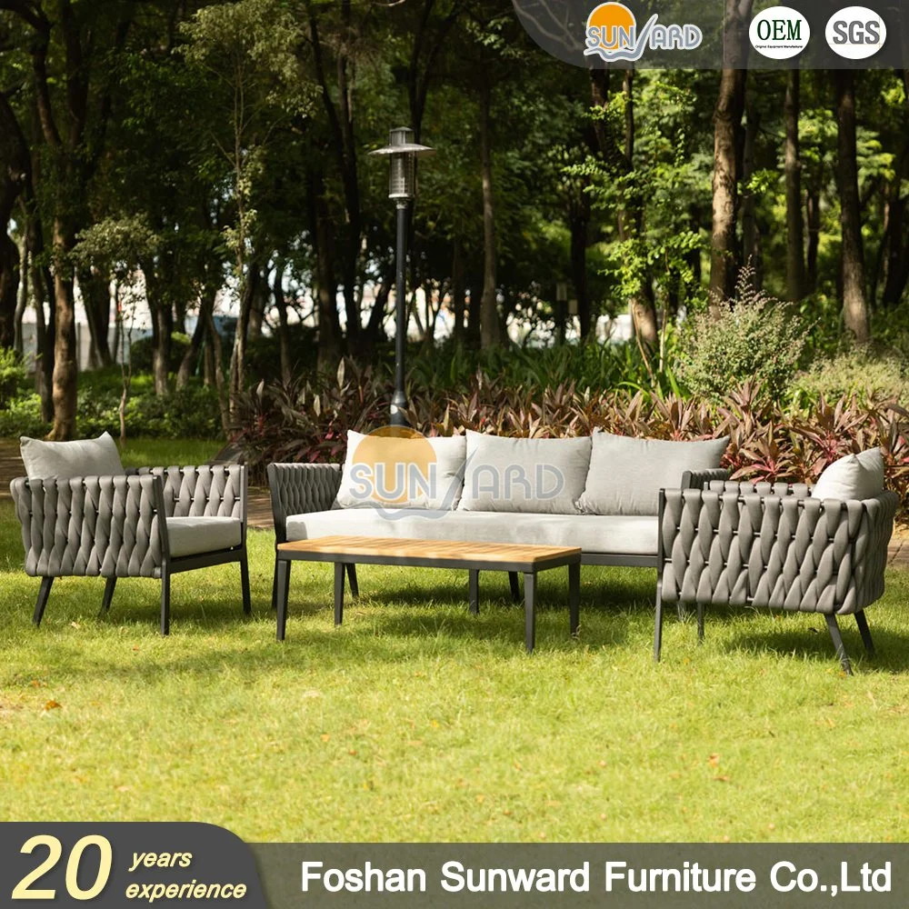 Proyecto de venta caliente de Sunward Hotel Leisure Garden Resort Sofá de cuerda de tejido al aire libre