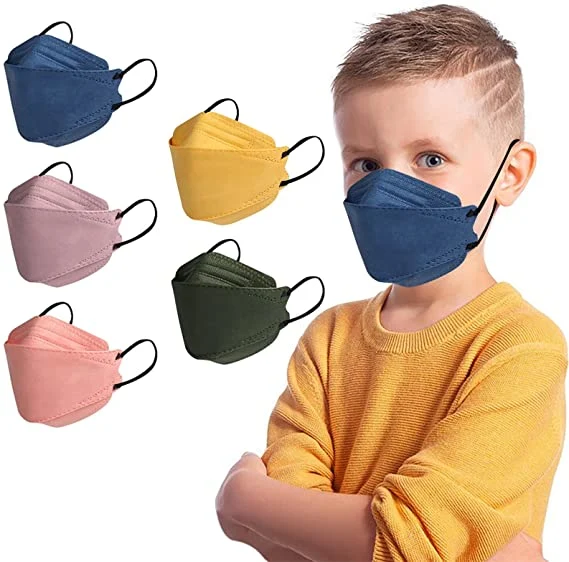 4 Layers Protective_Mask Non-Woven, Cup Dust_Mask 3D Design Disposable Kf94 for Kids