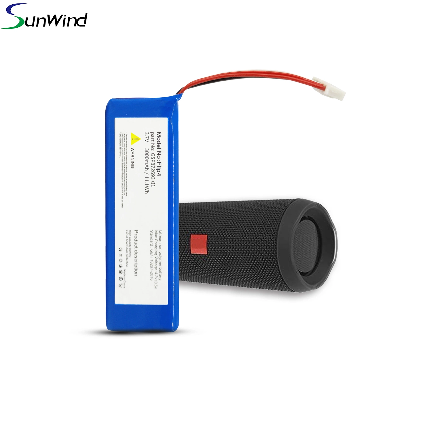 3.7V 3000mAh Li-Polymer Bt Battery for Jb L Speaker Flip 4 Gsp872693 01 Flip4 Special Edition