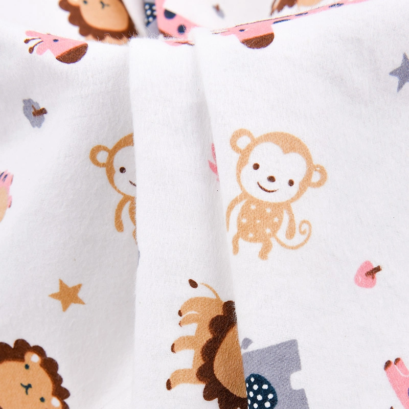 Hot Selling High quality/High cost performance  Woven 100% Cotton 21s Flannel Fabric Printed Cotton Super Soft for Baby Use for Bedding Pajamas