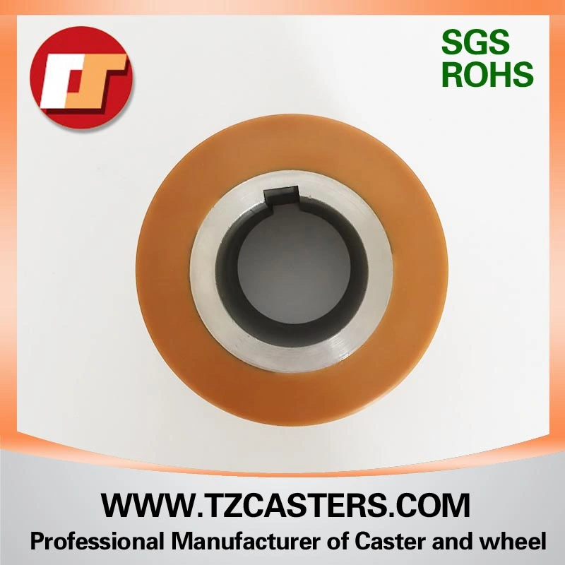 Polyurethane Wheel with Cast Iron with Ribs, Pallet Truck Wheel