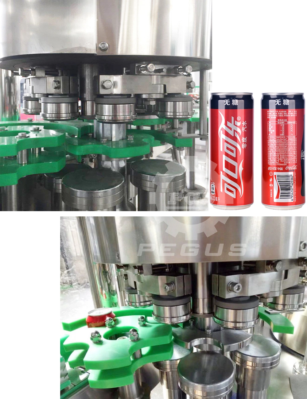 Whole Line Automatic Pet Aluminum Tin Can Filling Sealing Machine for Beer Carbonated Beverage Juice Soda Water Soft Drink