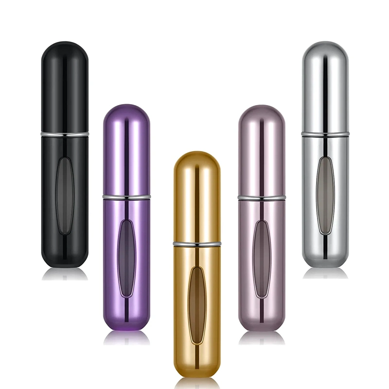 Wholesale Small 5ml 6ml 8ml Aluminium Perfume Spray Bottle Pocket Portable Atomizer Vial