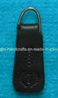 Cierre con cremallera cuero personalizada tira de control deslizante para el Zipper