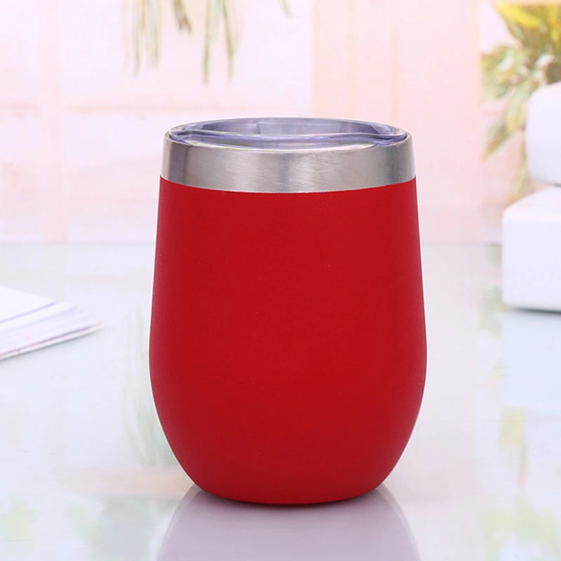 Hot Sale Multi-Color Optional Egg Shaped Cup Can Customize 12oz Stainless Steel Beer Wine Cup