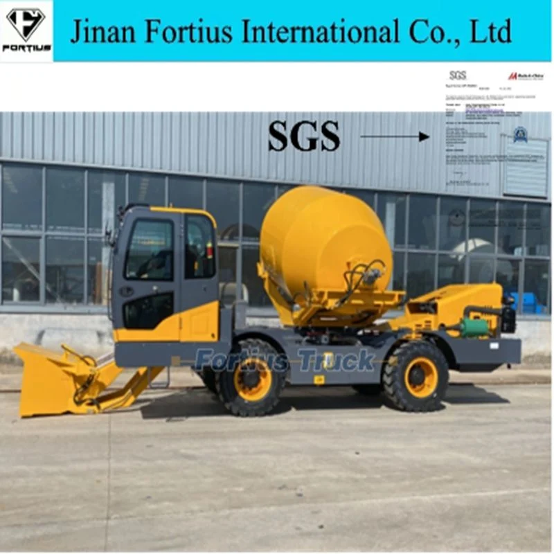 Factory Price 1.2cbm 2cbm 2.5cbm Small Portable Drum Diesel Self Loading Concrete Cement Mixer Truck Construction Mixing Machine Machinery Truck