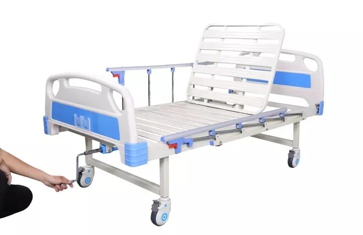 Best Price Medical Clinic Furniture 1 Crank ABS Patient Healthcare Folding Manual Hospital Bed