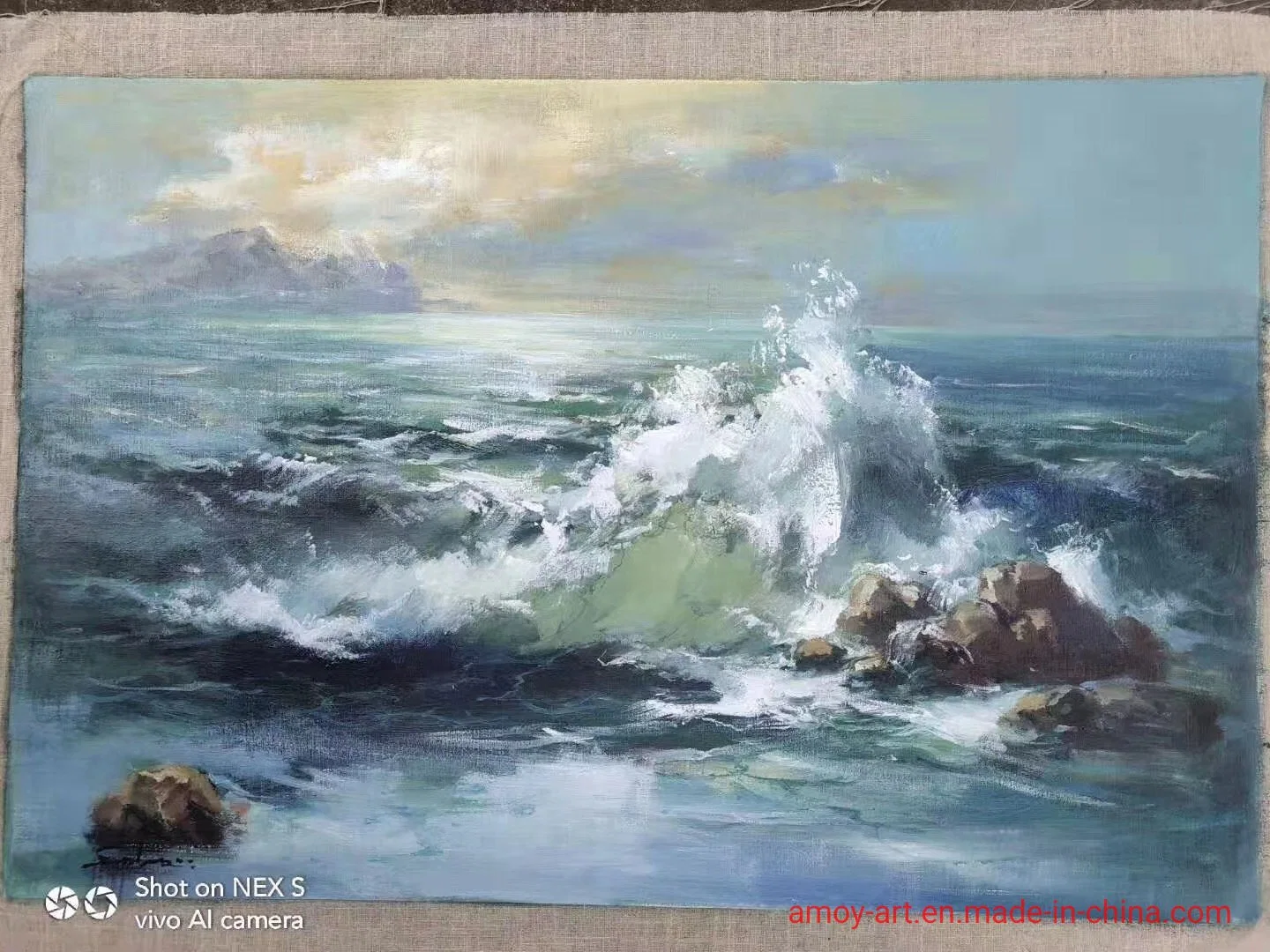 Handmade Reproduction Seascape Canvas Oil Paintings for Wall Decoration