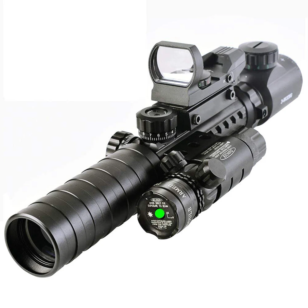 Spina Optics Tactical Outdoor Hunting 3-9X32 Eg Riflescope with Red DOT Laser