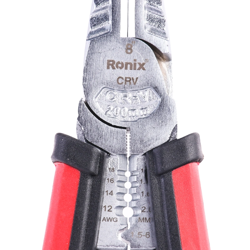 Modelo RH-1393 Ronix 8" de material de corte CRV de torsión y multifuncional ALICATE COMBINACIÓN