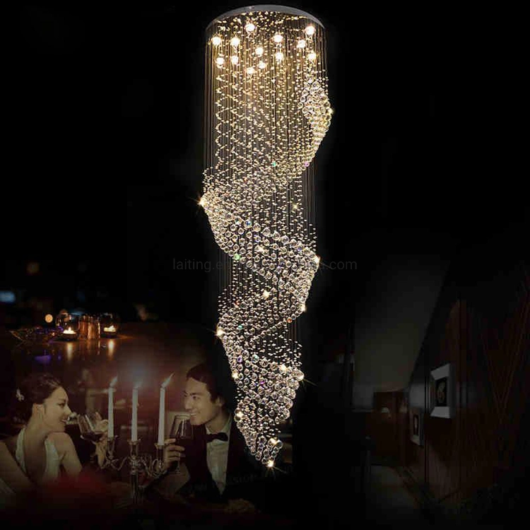 European Style Villa Indoor Decoration Luxury Living Room Pendant Lamp K9 Modern LED Chandelier Ceiling Light