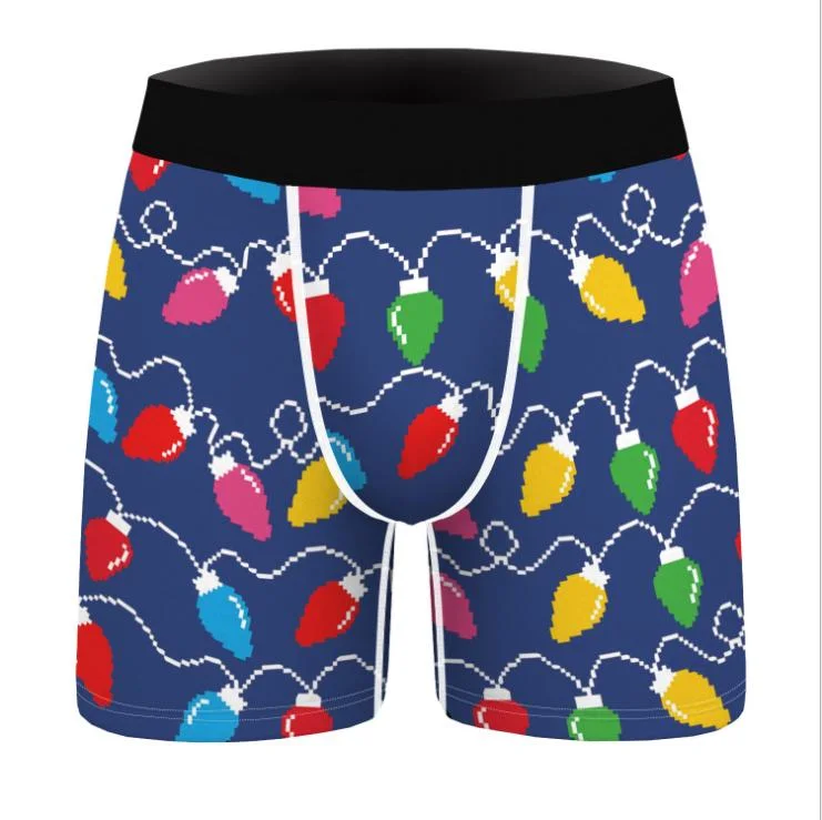 Boxershorts Herren Weihnachten Shorts Jungen Unterwäsche für Herren Print Muster