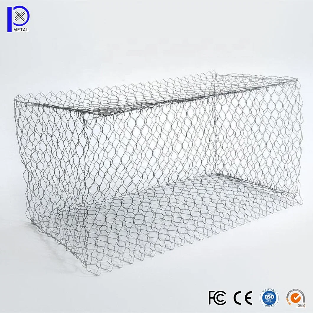 Pengxian recubierto de PVC doble torsión China Proveedores de alambre tejido hexagonal galvanizado en caliente galvanizado Gabion pesado canasto utiliza para revestimiento de PVC Gabion colchón