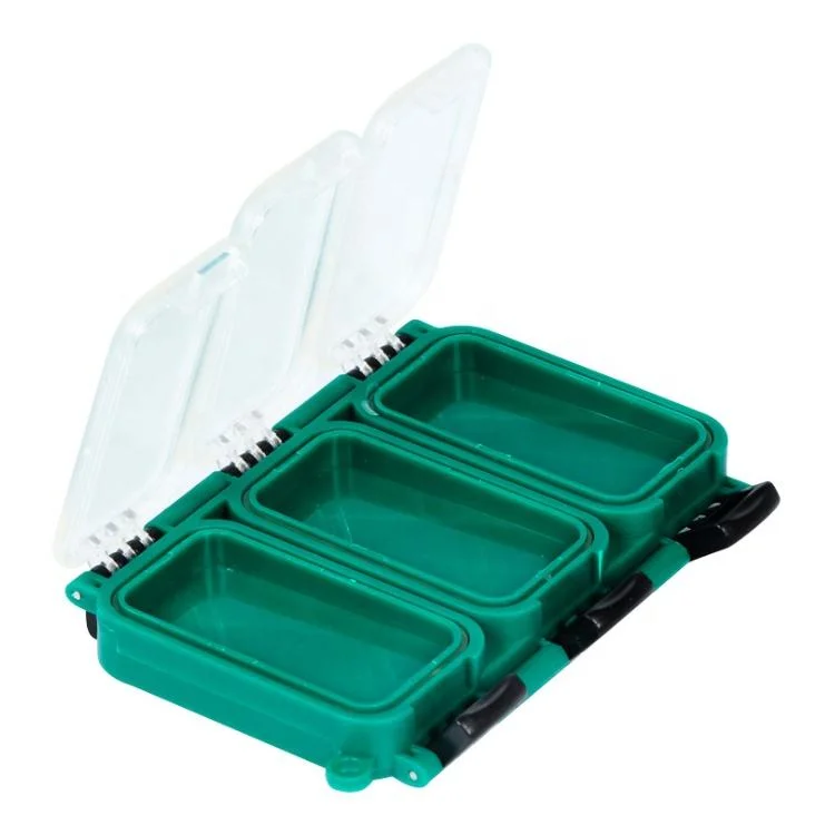 OEM Spot Sales Custom 005# Double Side 6 Compartments Fishing Tackle Lure Box Plastic Waterproof Fishing Hooks Storage