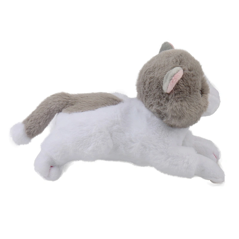 30cm Lifelike Soft Furry Plush Kitten Toy Cuddly Realistic Stuffed Cat for Sale