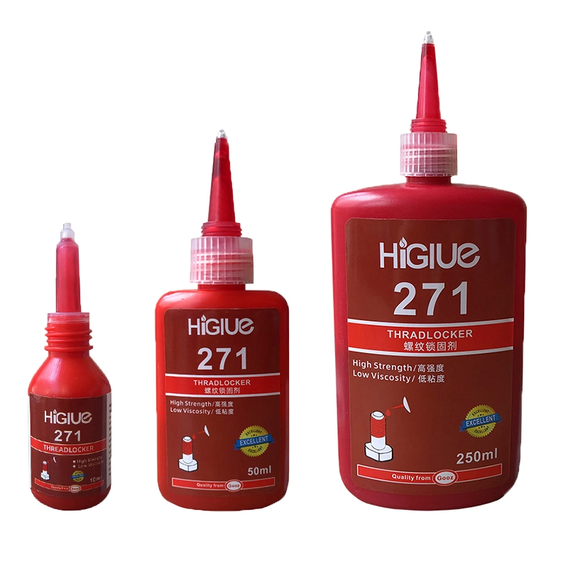 Higlue 271 50ml Red Liquid Adhesives & Sealants Superglue Bond Lock Tight Acrylic Anaerobic Threadlocker